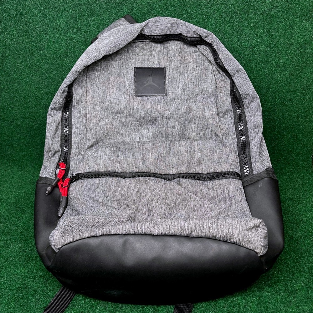 Nike Air Jordan Jumpman Heather Gray School Backpack Travel Bag Large
